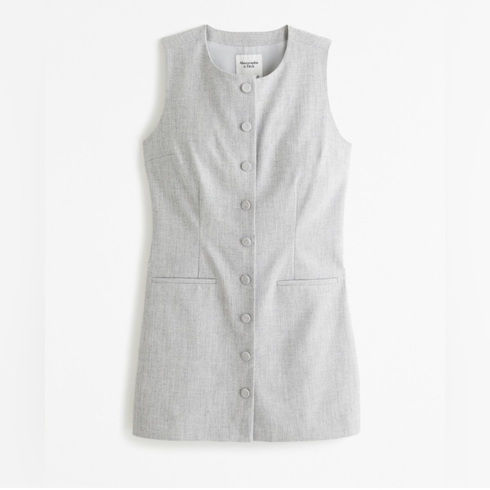 Abercrombie & Fitch Light Gray Suit Style Dress